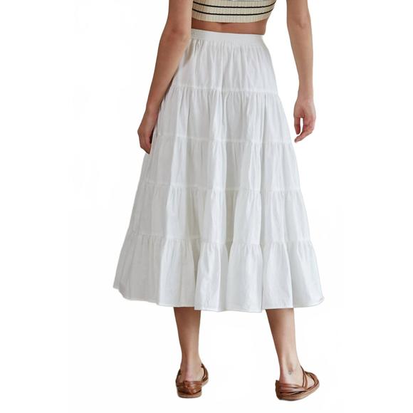 NEW BY TOGETHER for a moment midi skirt in off white - Picture 2 of 6